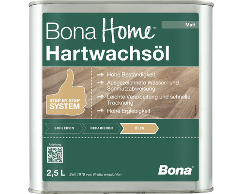 BONA Home Hartwachsöl matt transparent 2,5 l
