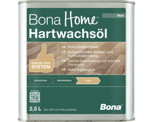 BONA Home Hartwachsöl matt transparent 2,5 l BONA Home Hartwachsöl matt transparent 2,5 l