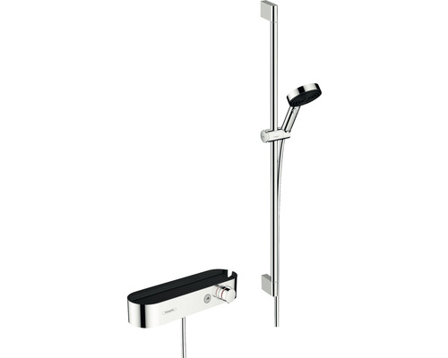 Brausegarnitur hansgrohe Pulsify Select S 105 3j Relex mit Thermostat chrom Duschset mit Brausestange und Thermostatmischer