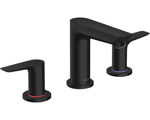 3-Loch Badewannenrandarmatur mit Zweigriff hansgrohe Talis E 71733670 schwarz matt Drei-Loch-Waschtischarmatur, schwarze Ausführung