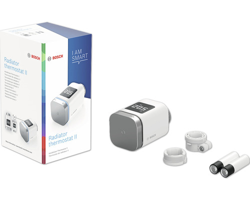 Bosch Heizkörperthermostat II mit Verpackung, Adaptern und Batterien