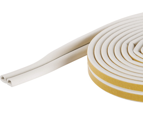 D-Profildichtung fix-o-moll selbstklebend weiß 6 m 6 x 9 mm Selbstklebendes Dichtungsprofil auf Rolle