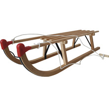 Holzschlitten mit Zugschnur