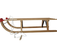 Holzschlitten mit Zugseil