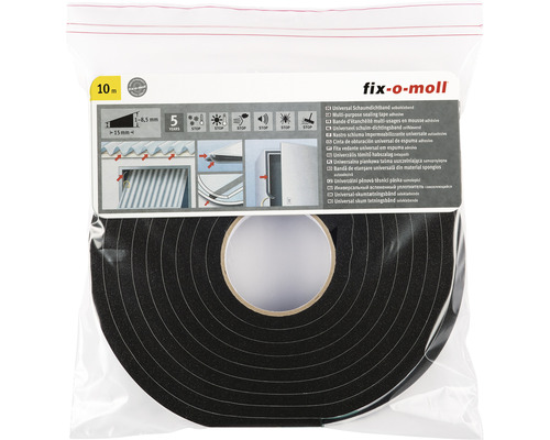 Universal-Schaumdichtband fix-o-moll anthrazit 10 m 10 x 15 mm Universal-Schaumdichtband fix-o-moll anthrazit 10 m 10 x 15 mm