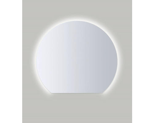 LED-Lichtspiegel Amirro Ambiente Oval 90x80 cm mit Touch-Sensor