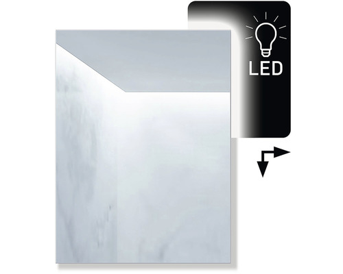LED-Lichtspiegel Amirro Ambiente 60x80 cm