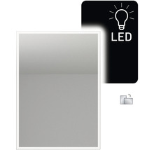 Rechteckiger Spiegel mit LED Beleuchtung und Schwenkfunktion