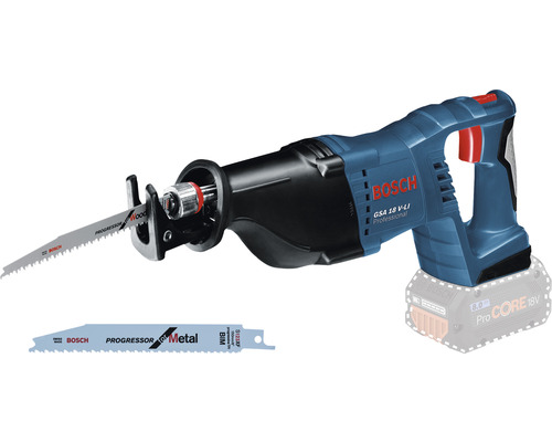 Bosch Säbelsäge mit Metallsägeblatt und Holzsägeblatt