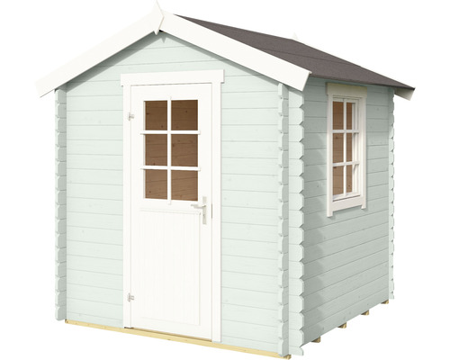 Holzgartenhaus mit Tür und Fenster