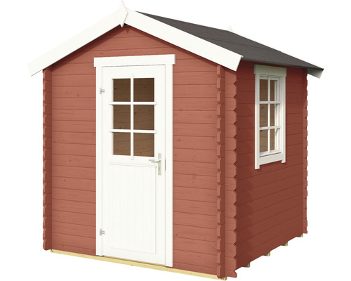 Holzgartenhaus mit Tür und Fenster