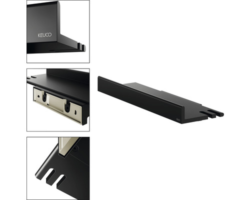 Keuco Moll Badablage mit Halterungen zur Wandmontage