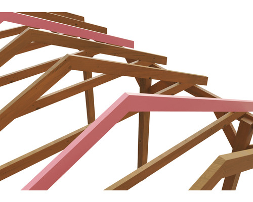Schneelasterhöhung SKAN HOLZ 3,25 kN/m² für Carport Wallgau 380 x 750 cm nussbaum Holzdachkonstruktion mit Dämmmaterial
