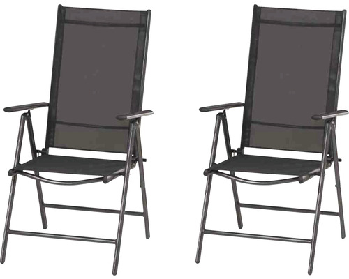 Gartenmöbelset Gardamo 2 -Sitzer bestehend aus: 2 Stühle Metall silber