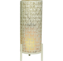 Solar Tischlaterne Lumineo Metall H 38 cm cremé