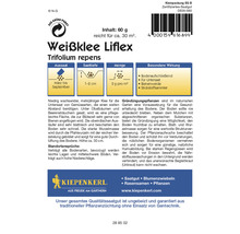 Verpackung Weißklee Liflex Samen, Inhalt 60 Gramm, ausreichend für circa 30 Quadratmeter