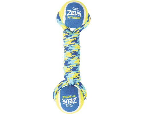 Hundespielzeug K9 Fitness by Zeus Double Tennis Ball Rope Dumbell