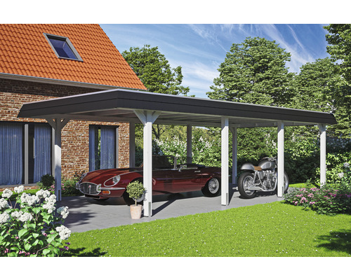 Einzelcarport SKAN bei jetzt weiß Pfostenanker 409 870 x kaufen HOLZ inkl. cm Wendland