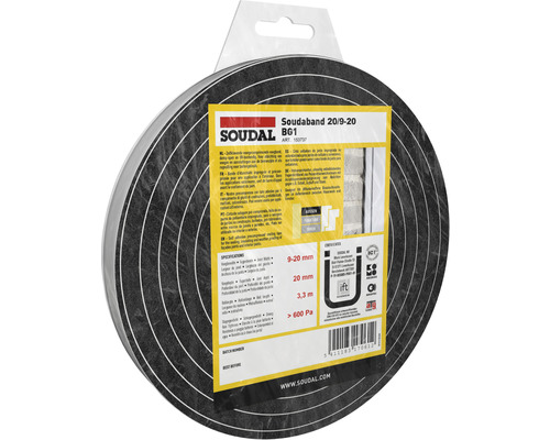 Soudal Soudaband Pro BG1 selbstklebendes Kompriband 3,3 m 20/9-20 mm