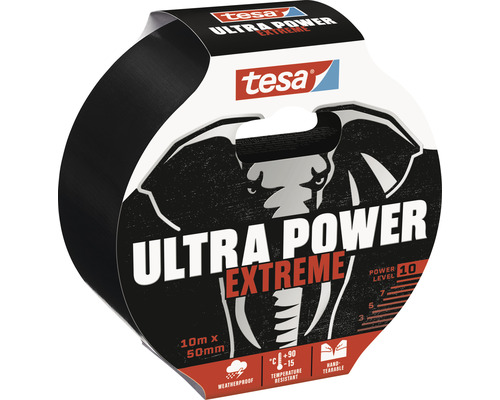 Tesa Ultra Power Extreme Klebeband Rolle, 10 Meter mal 50 Millimeter
