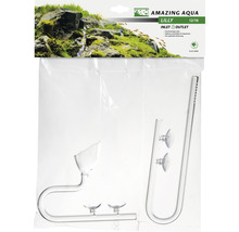 Aquarium Zubehör Glas Ein-/Auslass AMAZING AQUA Set Lily 12/16 mm transparent