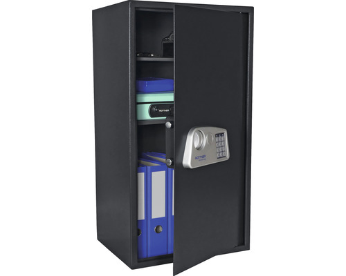 Offener Möbeltresor mit Zahlenschloss und Fachböden