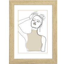 Gerahmtes Bild mit einem abstrakten Frauengesicht