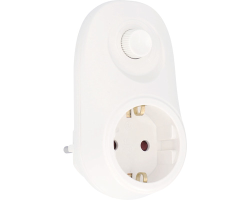 Zwischenstecker mit Dimmer bis max. 300 Watt weiß Zwischenstecker mit Dimmer bis max. 300 Watt weiß