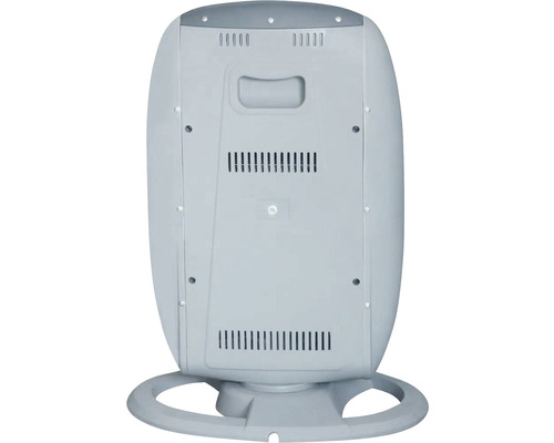 Rückansicht einer Infrarotkabine mit Belüftungsöffnungen und Standfuß