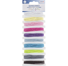 Baumwollkordeln in verschiedenen Farben, 9 mm Durchmesser, 10 x 5 Meter