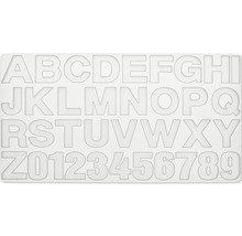 Form zum Gießen von Buchstaben und Zahlen