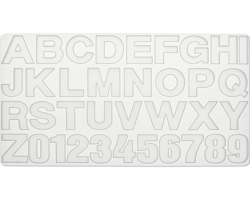 Silikon-Form Buchstaben & Zahlen 36x19 cm 36tlg