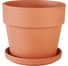 Blumentopf aus Terrakotta mit Untersetzer