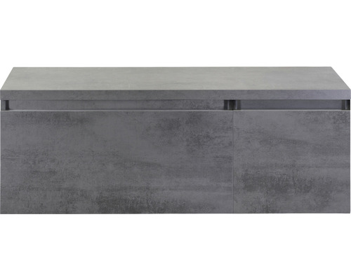 Waschbeckenunterschrank Sanox Frozen 43x120x45 cm mit Waschtischplatte beton anthrazit