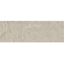Beige Fliese mit Rillenstruktur