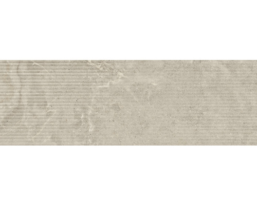Steingut Dekorfliese Dolomiti Blind nut 30x90 cm beige matt rektifiziert