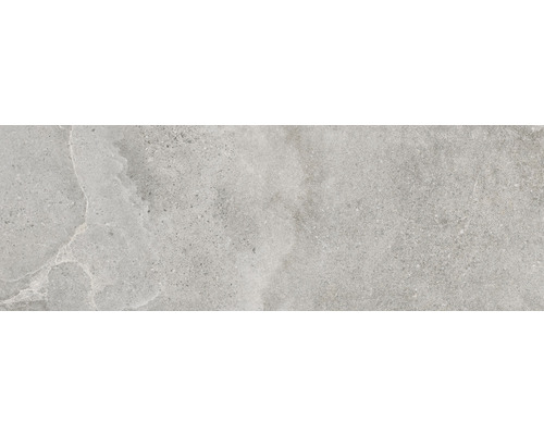 Steingut Wandfliese Dolomiti ash 30x90 cm grau matt rektifiziert