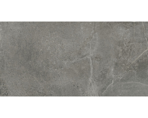 Feinsteinzeug Bodenfliese Dolomiti anthracite 60x120 cm anthrazit matt rektifiziert