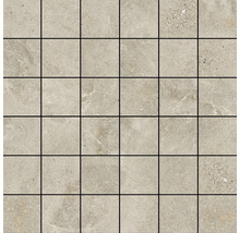 Fliesenmosaik mit quadratischen Steinen für Wand- und Bodengestaltung