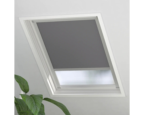 Soluna Dachfensterrollo Sky 2.0 Verdunkelung geeignet für Velux CK01 grau 38,3x52,5 cm