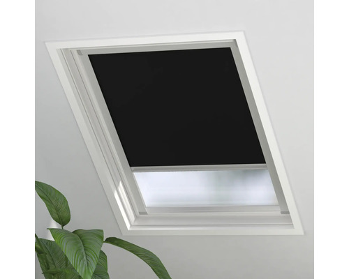 Soluna Dachfensterrollo Sky 2.0 Verdunkelung geeignet für Velux CK01 schwarz 38,3x52,5 cm