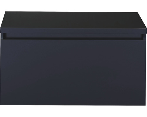 Waschbeckenunterschrank Sanox Frozen 43x80x45 cm mit Waschtischplatte schwarz matt Waschbeckenunterschrank für das Badezimmer