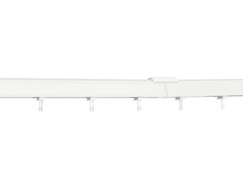 Soluna Schiene Zentralöffnung für Lamellenvorhänge weiss 320x4,4 cm