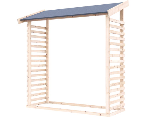 Holzlagerregal mit Dach