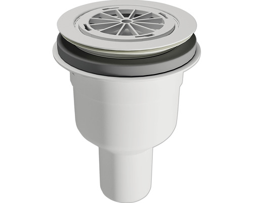 Duschablauf Schulte ExpressPlus EP20656 50 mm Abgang senkrecht weiß matt ohne Deckel Ablaufgarnitur für Waschbecken