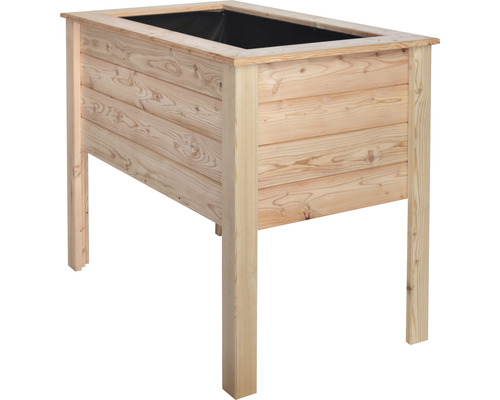 Hochbeet aus Holz mit Pflanzfolie