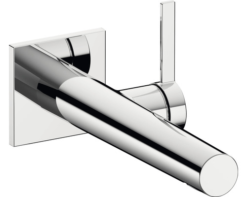 Unterputz-Waschtischarmatur Keuco Ixmo Pure eckig 59516011102 chrom glänzend Wandmontierter Wasserhahn aus Metall
