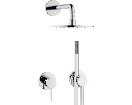 Unterputz-Duscharmatur Keuco Ixmo Set DVGW geprüft 59603010001 chrom glänzend Duschsystem mit Kopfbrause, Handbrause und Armatur für das Badezimmer