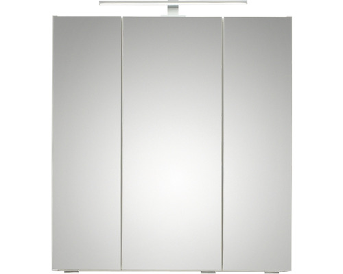 LED-Spiegelschrank Pelipal Quickset 857 weiß 3-türig 65x16x70 cm