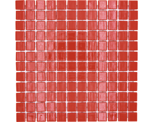 Glasmosaik VP25808PUR Quadrat ECO LISOS 25 PUR 31,6x31,6cm red Quadratisches Mosaikfliesen-Netz mit kleinen quadratischen Steinen